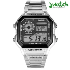 ĐỒNG HỒ CASIO WORLD TIME AE-1200WHD-1AVDF DÂY KIM LOẠI