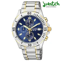 ĐỒNG HỒ CITIZEN ECO-DRIVE CHRONOGRAPH BLUE DIAL AN3394-59L DÂY KIM LOẠI