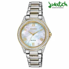 ĐỒNG HỒ CITIZEN NỮ ECO-DRIVE MOTHER OF PEARL EM0234-59D DÂY KIM LOẠI