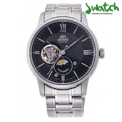 ĐỒNG HỒ ORIENT SUN AND MOON OPEN HEART BLACK RA-AS0002B10B DÂY KIM LOẠI