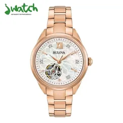 ĐỒNG HỒ NỮ BULOVA AUTOMATIC HỞ TIM 97P121 DÂY KIM LOẠI
