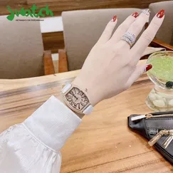 ĐỒNG HỒ NỮ DAVENA QUARTZ MẶT VUÔNG DA0001YL DÂY DA