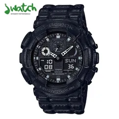 ĐỒNG HỒ NAM CASIO QUARTZ CHRONOGRAPH GA-100BT-1ADR DÂY CAO SU