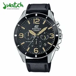 ĐỒNG HỒ NAM CASIO QUARTZ CHRONOGRAPH EFR-553L-1BVUDF DÂY DA