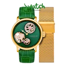 ĐỒNG HỒ NAM THOMAS EARNSHAW EMERALD AUTOMATIC OPEN HEART ES-8145-02 DÂY DA