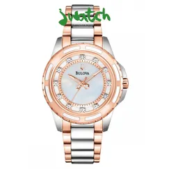 ĐỒNG HỒ NỮ BULOVA CLASSIC DIAMOND QUARTZ MẶT KHẢM XÀ CỪ 98P134 DÂY KIM LOẠI