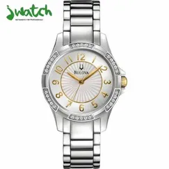 ĐỒNG HỒ NỮ BULOVA QUARTZ MẶT KHẢM XÀ CỪ 98L175 DÂY KIM LOẠI