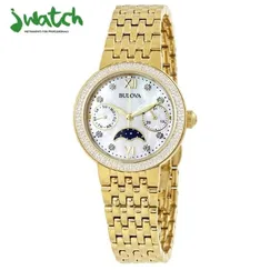 ĐỒNG HỒ NỮ BULOVA QUARTZ MOONPHASE 98R224 DÂY KIM LOẠI