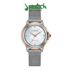 ĐỒNG HỒ NỮ CITIZEN CECI ECO-DRIVE MẶT KHẢM XÀ CỪ EM0796-59Y DÂY MESH