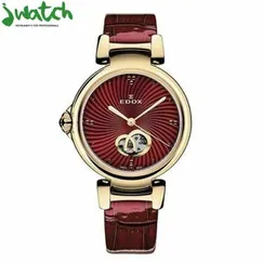 ĐỒNG HỒ NỮ EDOX AUTOMATIC HỞ TIM 85025-37RC-ROUIR DÂY DA