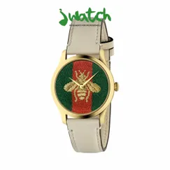 ĐỒNG HỒ NỮ GUCCI QUARTZ MẶT THÊU YA1264128 DÂY DA