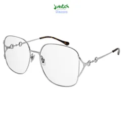 GỌNG CẬN NỮ GUCCI SQUARE VUÔNG MÀU KHÔNG TRÒNG BẠC SIZE 58
