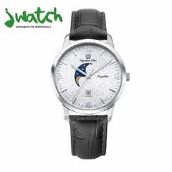 ĐỒNG HỒ NAM OLYMPIA STAR QUARTZ MOONPHASE OPA98028MS-GL-T DÂY DA