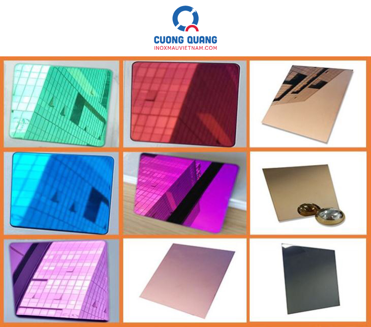 inox màu bóng gương