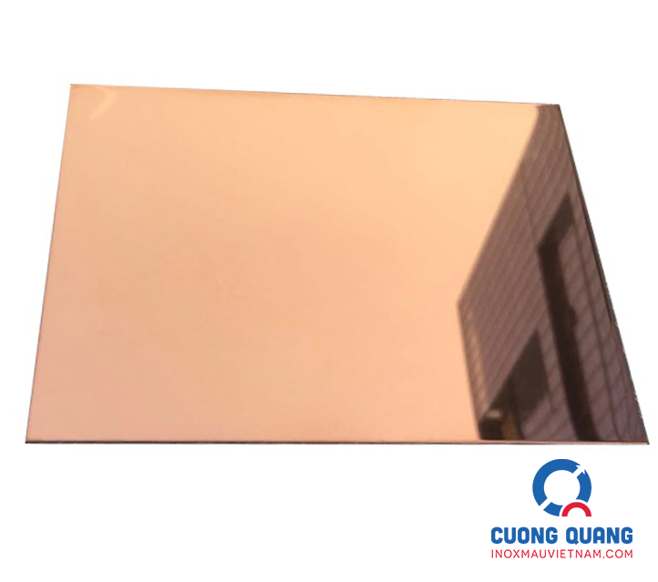 Inox màu vàng hồng gương