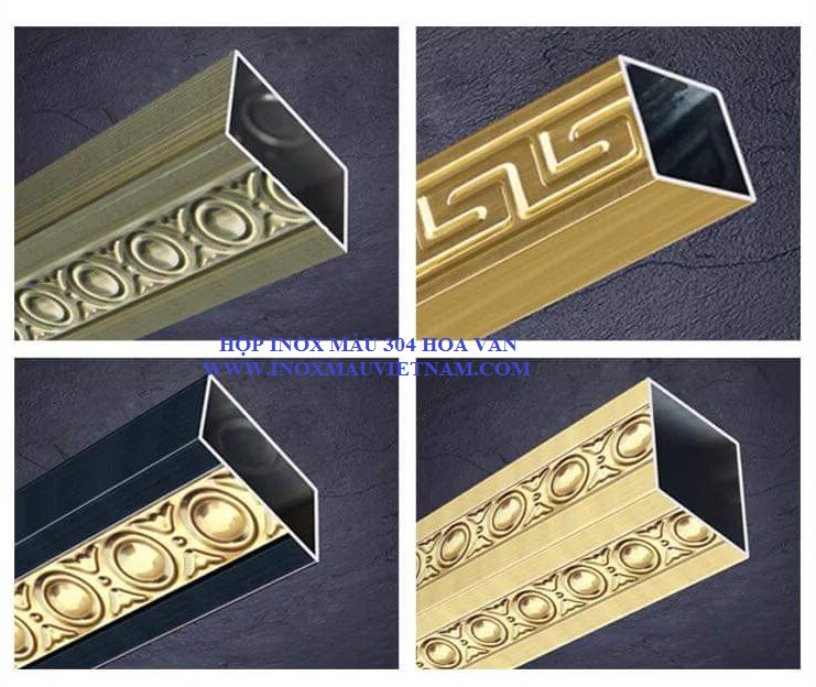 Hộp inox màu hoa văn 304