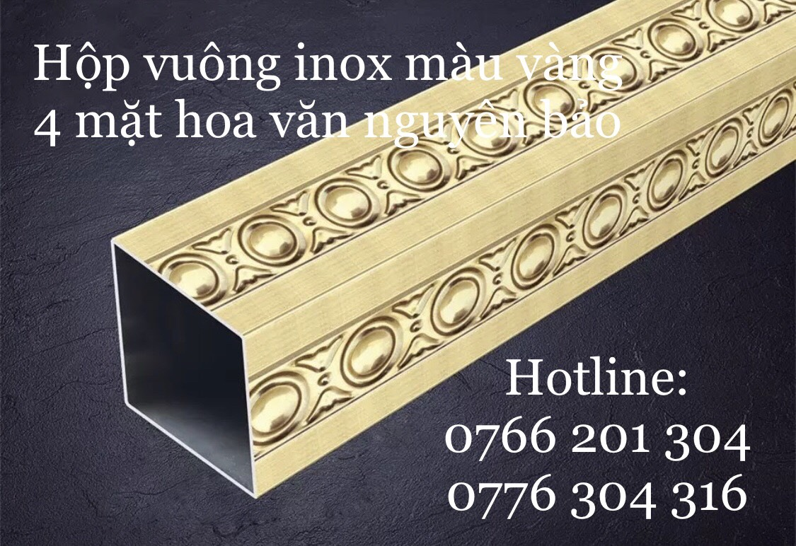 Hộp inox hoa văn Nguyên Bảo Hộp inox hoa văn Nguyên Bảo