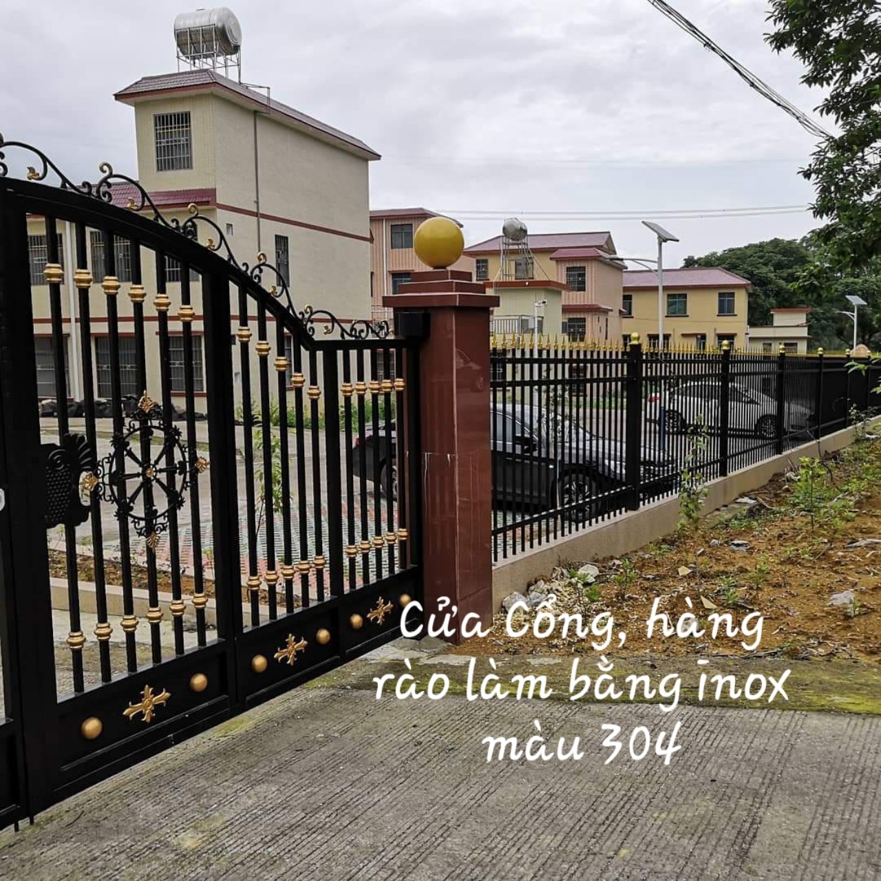 CỬA CỔNG- HÀNG RÀO INOX MÀU ĐEN