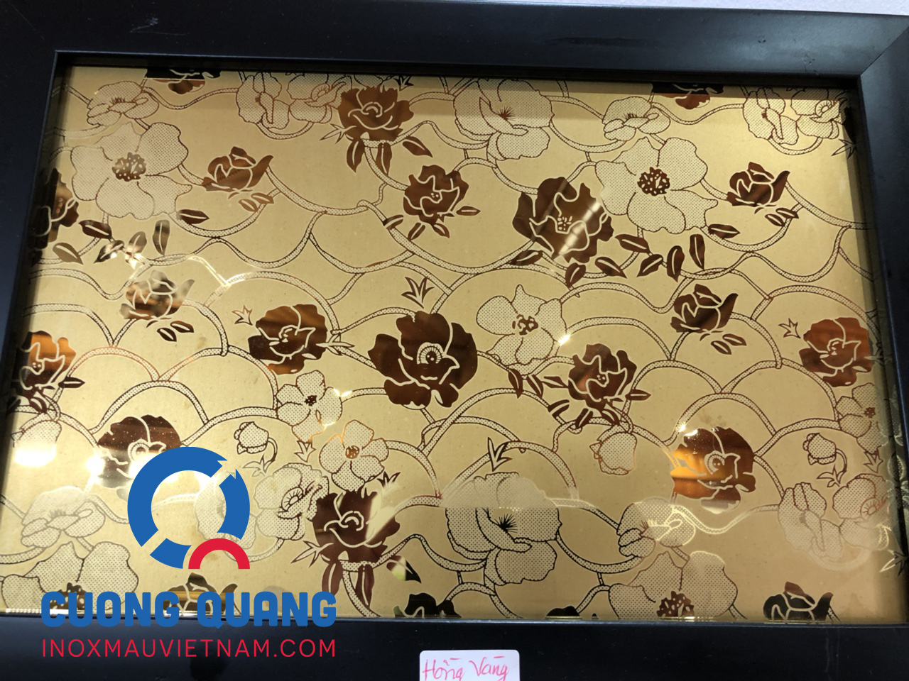 inox hoa văn hoa hồng vàng inox hoa văn hoa hồng vàng