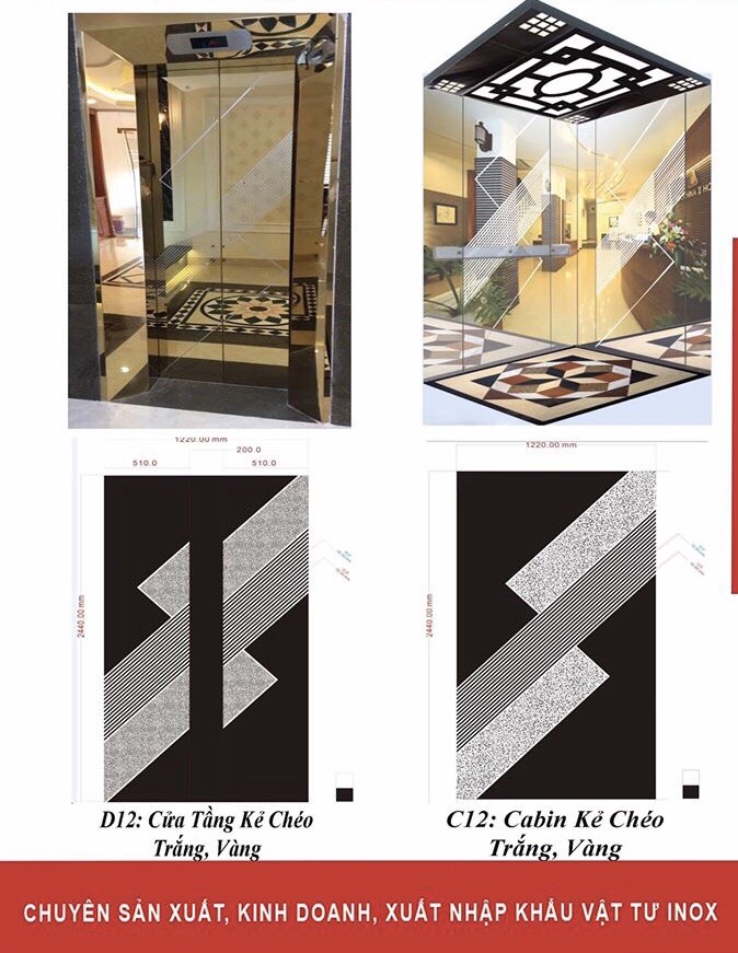 tấm cửa cabine kẻ chéo