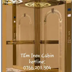 Tấm Inox hoa văn cửa cabine