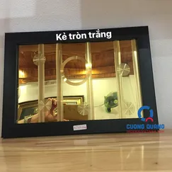 Inox hoa văn kẻ tròn trắng