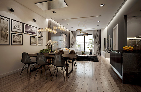 TOP 7 mẫu thiết kế nội thất chung cư 70m2 tiết kiệm không gian & chi phí