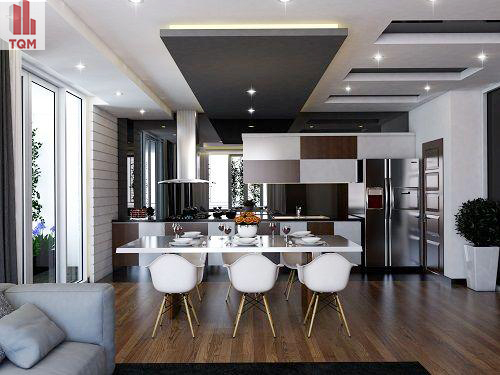 mau tran thach cao phong bep