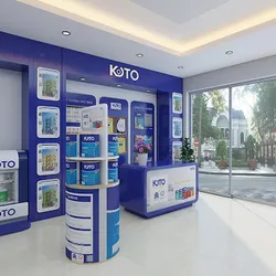 Thiết kế thi công nội thất showroom sơn Koto thị trấn Đông Anh