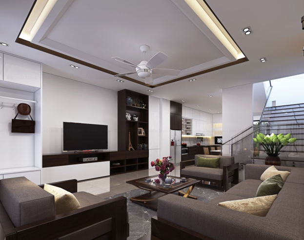 Thiết kế nội thất phòng khách Kinh Môn Hải Dương