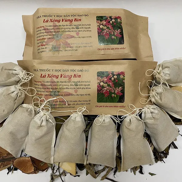 LÁ XÔNG VÙNG KÍN NGƯỜI DAO ĐỎ (DẠNG TÚI LỌC)