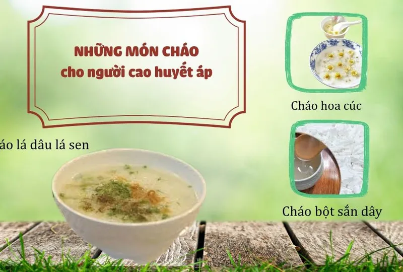 Những món cháo cho người cao huyết áp
