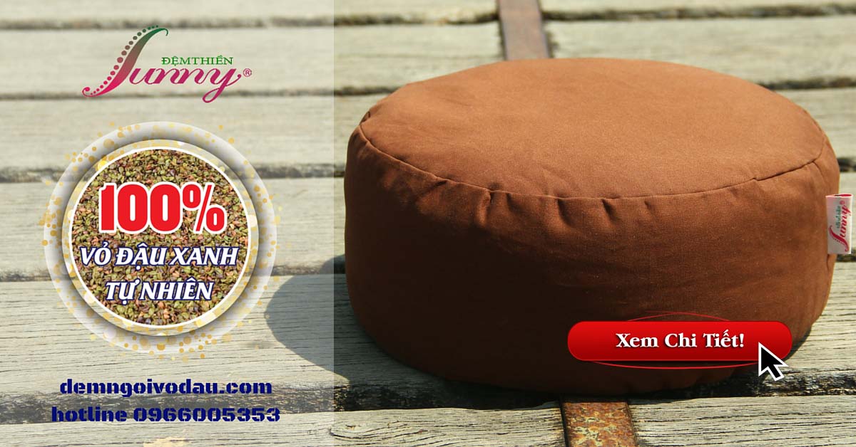 Bồ đoàn ngồi thiền vỏ đậu sunny