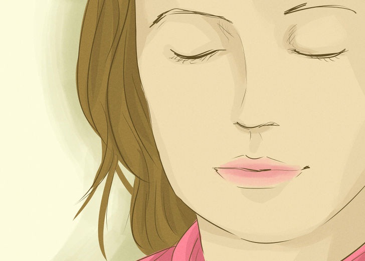 Ngậm miệng lại khi hít thở