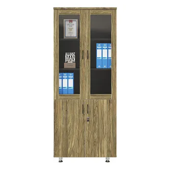 Tủ tài liệu cao gỗ công nghiệp cánh kính BRI1960KG