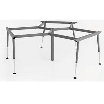 Cụm chân bàn sắt 3 chổ ngồi chân Cone 2 tầng C3CA2