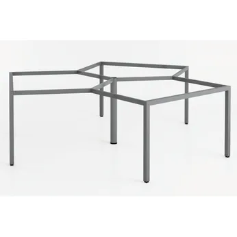 Cụm chân bàn sắt 3 chổ ngồi chân vuông C3U4