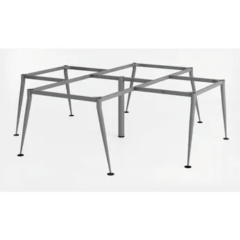 Cụm chân bàn sắt 4 chổ ngồi chân Cone 1 tầng G4C1