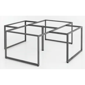 Cụm chân bàn sắt 4 chổ ngồi chữ nhật G4K25