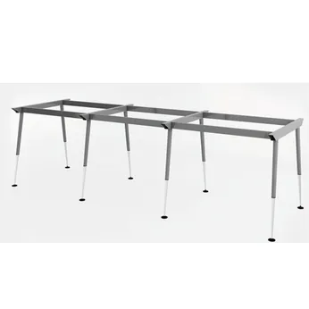 Cụm chân bàn sắt 6 chổ ngồi chân Cone 2 tầng C6CA2