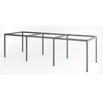 Cụm chân bàn sắt 6 chổ ngồi chân vuông C6U4