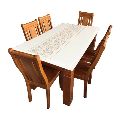 Bộ bàn ăn mặt đá nhân tạo 4 ghế-WB