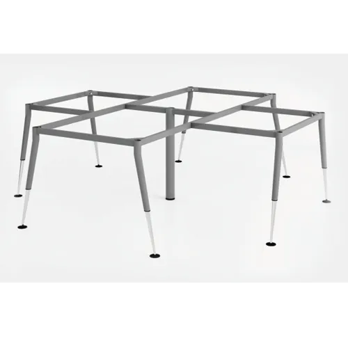 Cụm chân bàn sắt 4 chổ ngồi chân Cone 2 tầng G4C2