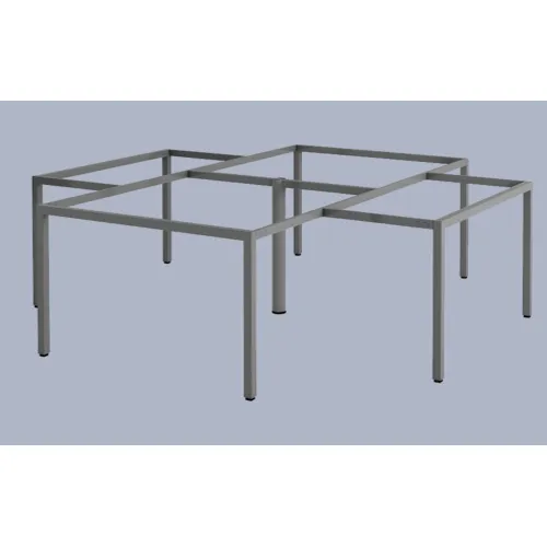 Cụm chân bàn sắt 4 chổ ngồi chân vuông G4U4