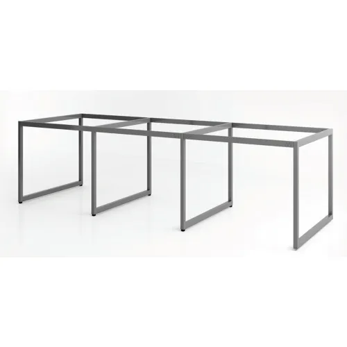 Cụm chân bàn sắt 6 chổ ngồi chân vuông C6K4