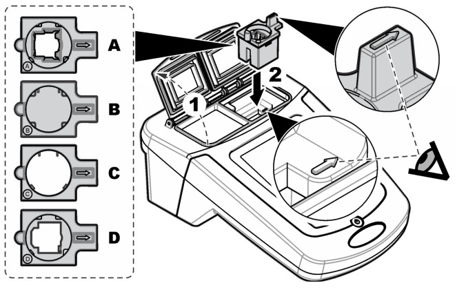 Cách đặt các adapter cho máy quang phổ cầm tay DR1900 Cách đặt các adapter cho máy quang phổ cầm tay DR1900