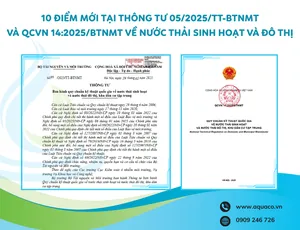 10 điểm mới tại Thông tư 05/2025/TT-BTNMT và QCVN 14:2025/BTNMT về nước thải sinh hoạt và đô thị