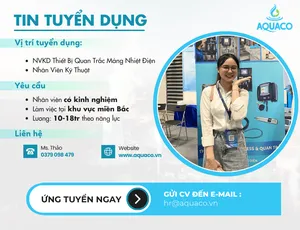 TUYỂN DỤNG NHÂN VIÊN KINH DOANH THIẾT BỊ QUAN TRẮC NHIỆT ĐIỆN