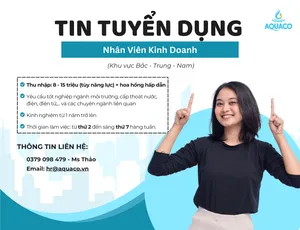 TUYỂN DỤNG NHÂN VIÊN KINH DOANH – NGÀNH MÔI TRƯỜNG