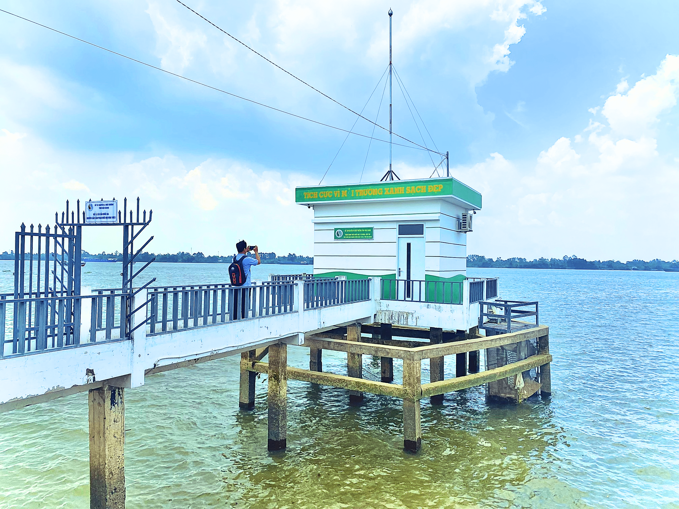 Trạm quan trắc nước mặt thực tế sông Hậu Trạm quan trắc nước mặt thực tế sông Hậu